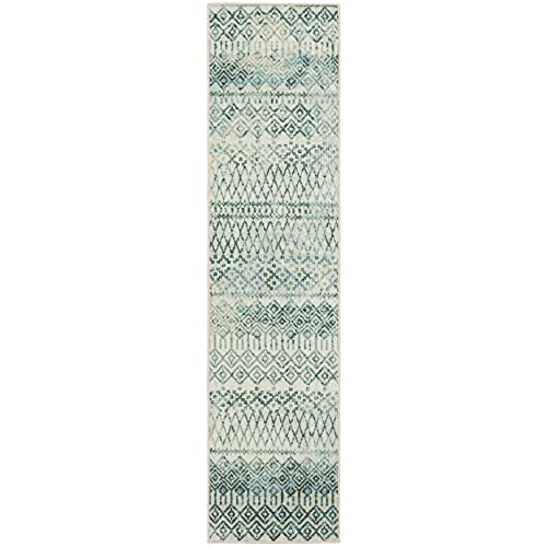Mohawk Home Prale Geometric Ivory (2' 6" X 10') Runner Rug