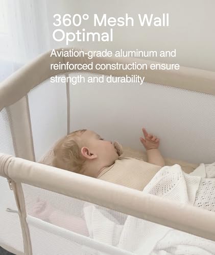 Fodoss Baby Bassinets Bedside Sleeper - All Mesh Bassinet with