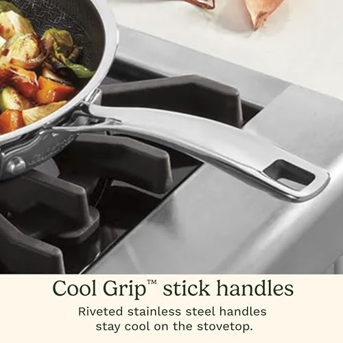 Cuisinart FusionPlus 12-Inch Hybrid Stainless Steel & Ceramic Wok Pan with Lid