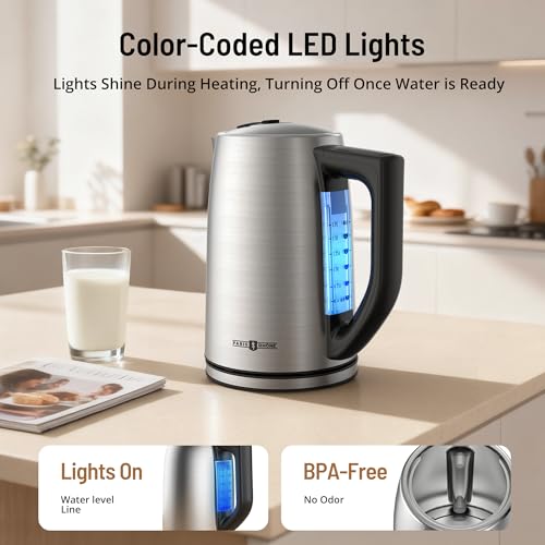 Electric Tea Kettle 1.7L with Precise Temperature Control - Indigo