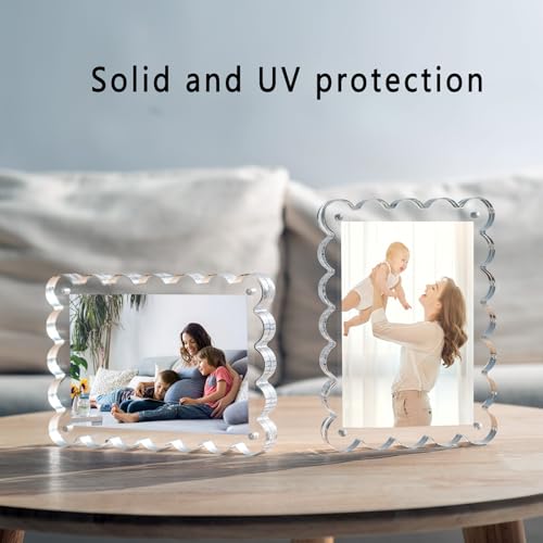 3-Pack 4x6 Acrylic Picture Frames - Double-Sided Tabletop Display Set