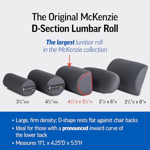 OPTP The Original McKenzie D-Section Lumbar Roll - Large, Firm Support, Standard Packaging