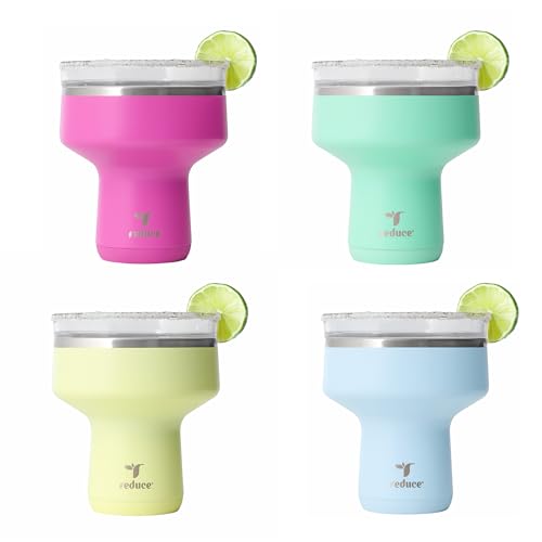 Reduce 16oz Insulated Margarita Tumbler 4 Pack Multicolor - Cold Drinks All Day