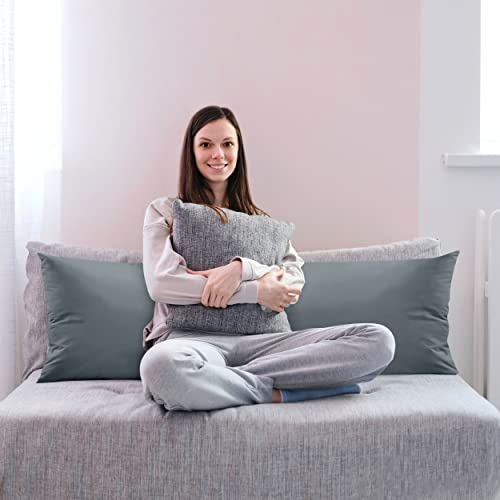 20x54 Inch Full Body Pillow for Side Sleepers, Grey Long Support Pillow