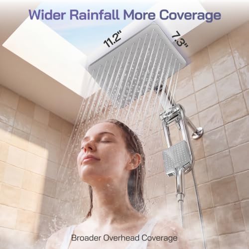 High Pressure Filtered Shower Head with Handheld Combo - Chrome