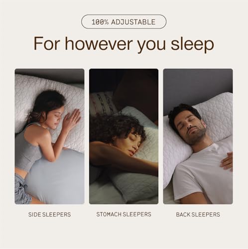 Queen Size Adjustable Memory Foam Pillow with Cover - Coop Home Goods Original White