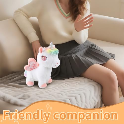 Plush Unicorn Stuffed Animal, Pink Unicorn Plush Toys for Girls Girlfriend Lovers, 11.8 Inches Smooth Plushies Hugging Pillow, Cute Pony Stuffed Animal Cuddle Toy Gift for Birthday Valentine Christmas