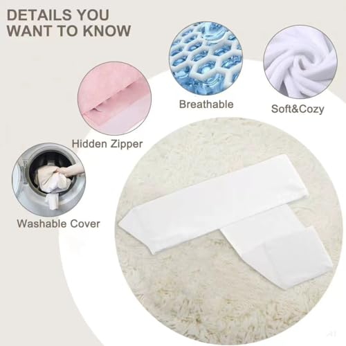 White Side Sleeper Wedge Cushion - Adjustable, Soft, Breathable & Removable Cover
