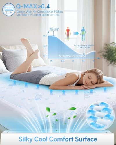 Kmall Blue Queen Size Cooling Waterproof Mattress Protector - Breathable & Noiseless Pad