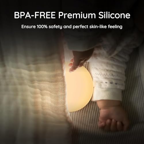 Portable Baby Night Light with Flip & Touch Control - Egg Shape Nursery Lamp