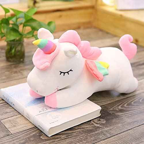 Unicorn Stuffed Animals, Soft Unicorn Plush Hugging Pillow Toy Gifts for Kids (White, 12 in)