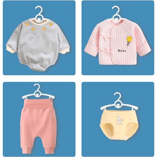 White Baby Clothes Hangers 50 Pack - Space Saving Kids Closet Organizers