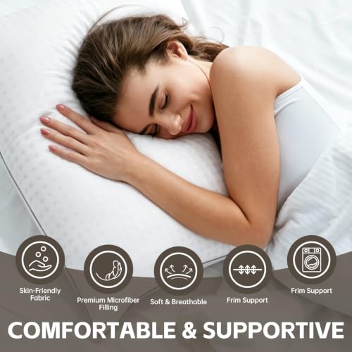 HIMOON Bed Pillows for Sleeping Set of 4,Standard Size Cooling 4