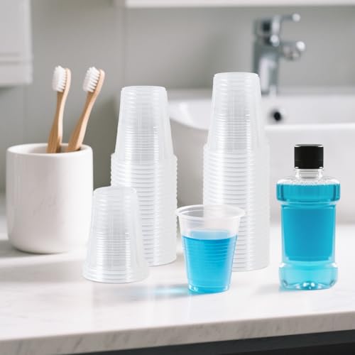 SIUQ 1500 Pack 5 oz Clear Plastic Cups Disposable Party Drinking Cups