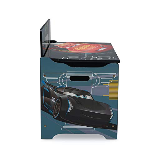 Delta Children Disney/Pixar Cars Deluxe Toy Box with Graphics, Safety Lid