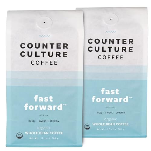 Counter Culture Whole Bean Coffee 2-Pack - Fast Forward Light Roast Nutty Sweet Creamy 12oz