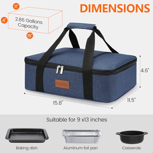 Electric Food Warmer Fit 9"x13"Casserole Carrier-12V/24V Car&110V