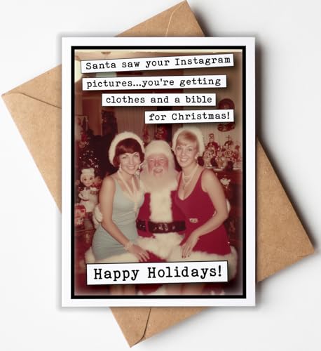 Katie Doodle Funny Inappropriate Christmas Card for Sister – 5x7 (USA Made)