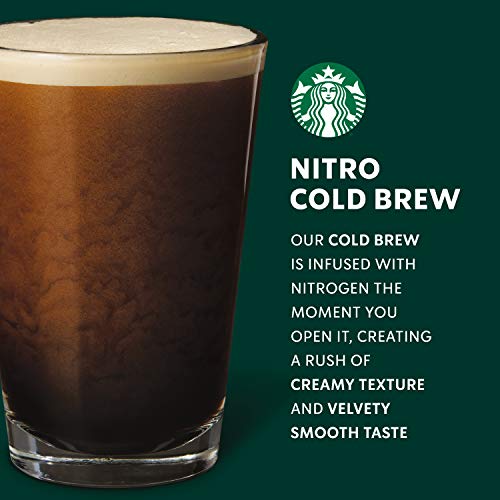 Black Unsweetened Starbucks Nitro Cold Brew Coffee - 9.6 fl oz Can Pack of 8