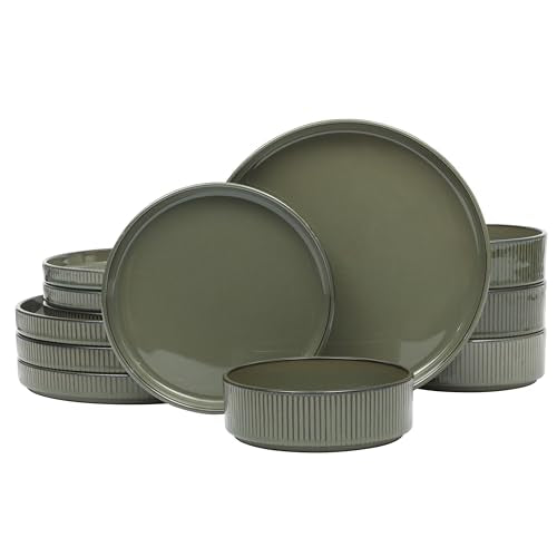 Gibson Elite 12 Piece (Service for 4) Townscape Plates and Bowls