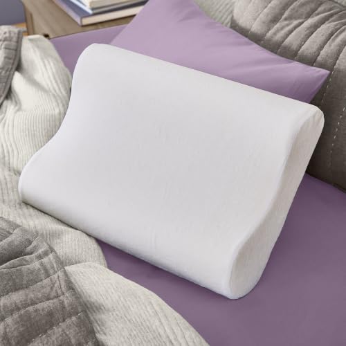 Memory Foam Contour Pillow Queen Size for Neck and Shoulder Support - Suitable for Side & Back Sleepers