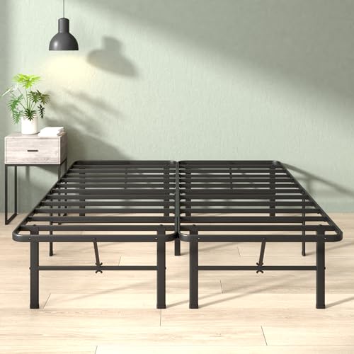 Zinus Full Size Black Metal Bed Frame with Under-Bed Storage, No Box Spring Needed, Easy Assembly
