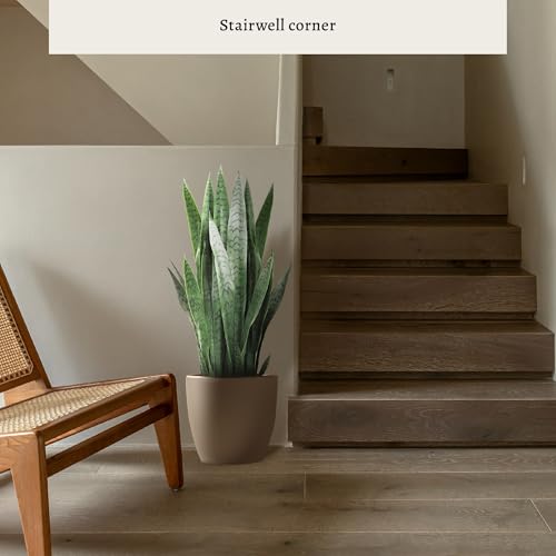 KOL 3FT 2-Pack Artificial Snake Plants, Fake Sansevieria Indoor
