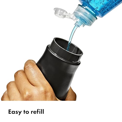 Stainless Steel Soap Dispenser - Matte Black, One-Handed Pump, Nonslip Base - Variation of THIS listing Black