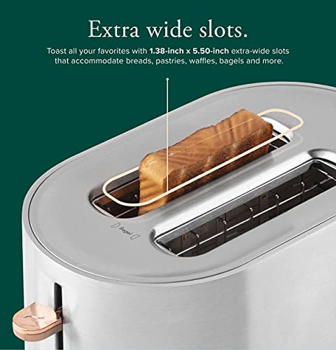 Café Express Finish 2-Slice Toaster - Wide Slots & Bagel Mode - Stainless Steel