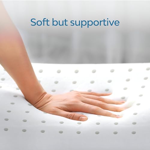 Mediflow Water Pillow with Memory Foam - Adjustable Waterbase, Standard/Queen, White - Single Pack
