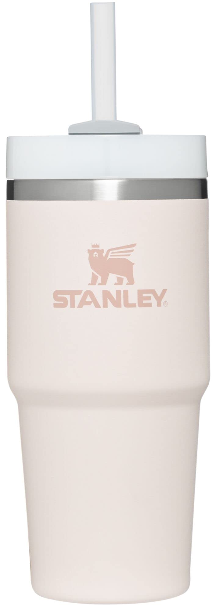 STANLEY Quencher H2.0 Tumbler with Straw 14 oz | Flowstate 3-Position Lid | Cup Holder Compatible for Travel | Insulated Stainless Steel Cup | BPA-Free | Rose Quartz