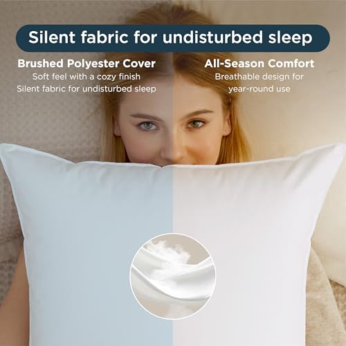 Bedsure King Size Pillow Set of 2 - Soft Cloud-Like Comfort, Hotel Quality, 19x34 Inches, Variation: Soft / King 2-Pack