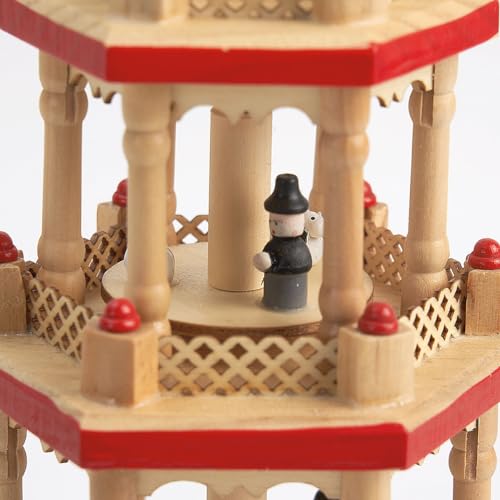 German Wooden Christmas Pyramid with Nativity Scene - 17.5 Inches