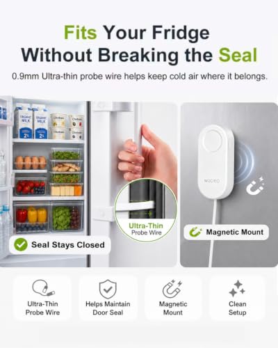 WiFi Refrigerator Thermometer with 2 Sensors, Freezer Alarm & Power Outage Alerts — H3 Hub Variant