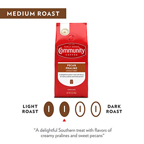 Community Coffee Southern Pecan Praline Flavored Ground Coffee - 12 Oz Pack of 6
