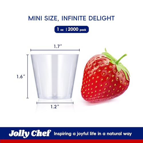 Disposable Plastic Shot Glasses - Clear 2000 Pack, Mini Drink Cups - Variation of THIS listing 1-Clear-2000