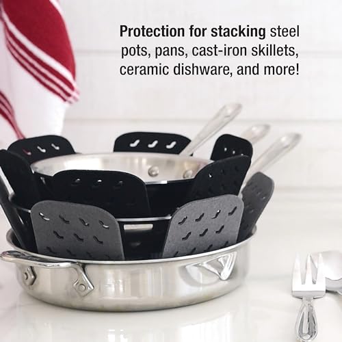 All-Clad Pot Protectors 6-Piece Kitchen Organizer for Cast Iron & Glass