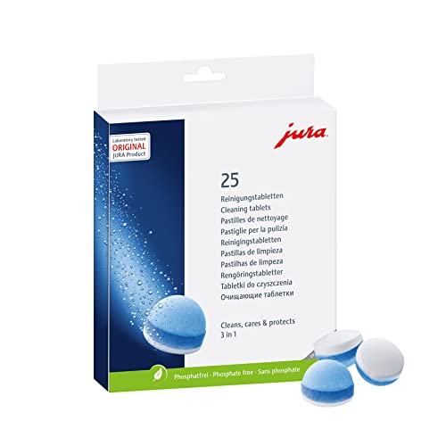 Jura 3-Phase Coffee Machine Cleaning Tablets (25-Count) - All Espresso & Automatic Coffee Centers