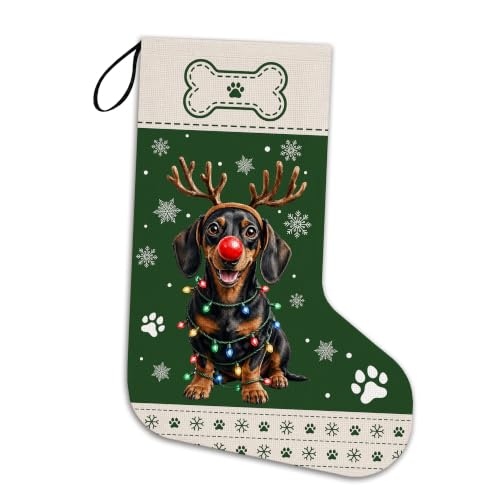 Dachshund Christmas Stockings - 17 Inch Dog Socks Decoration for Holiday Decor