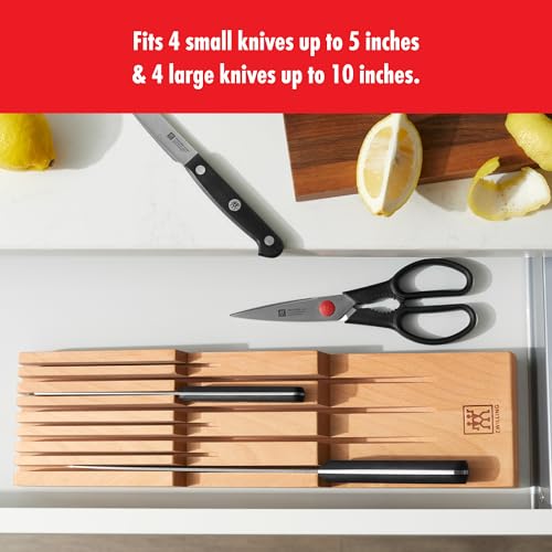 In Drawer Knife Block Beechwood - 8 Slot Knife Storage Organizer - Zwilling