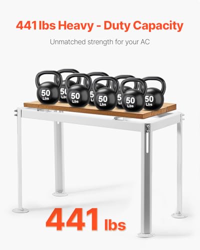 Adjustable Mini Split Ground Stand with Anti-Vibration Pads for 9000-18000 BTU AC