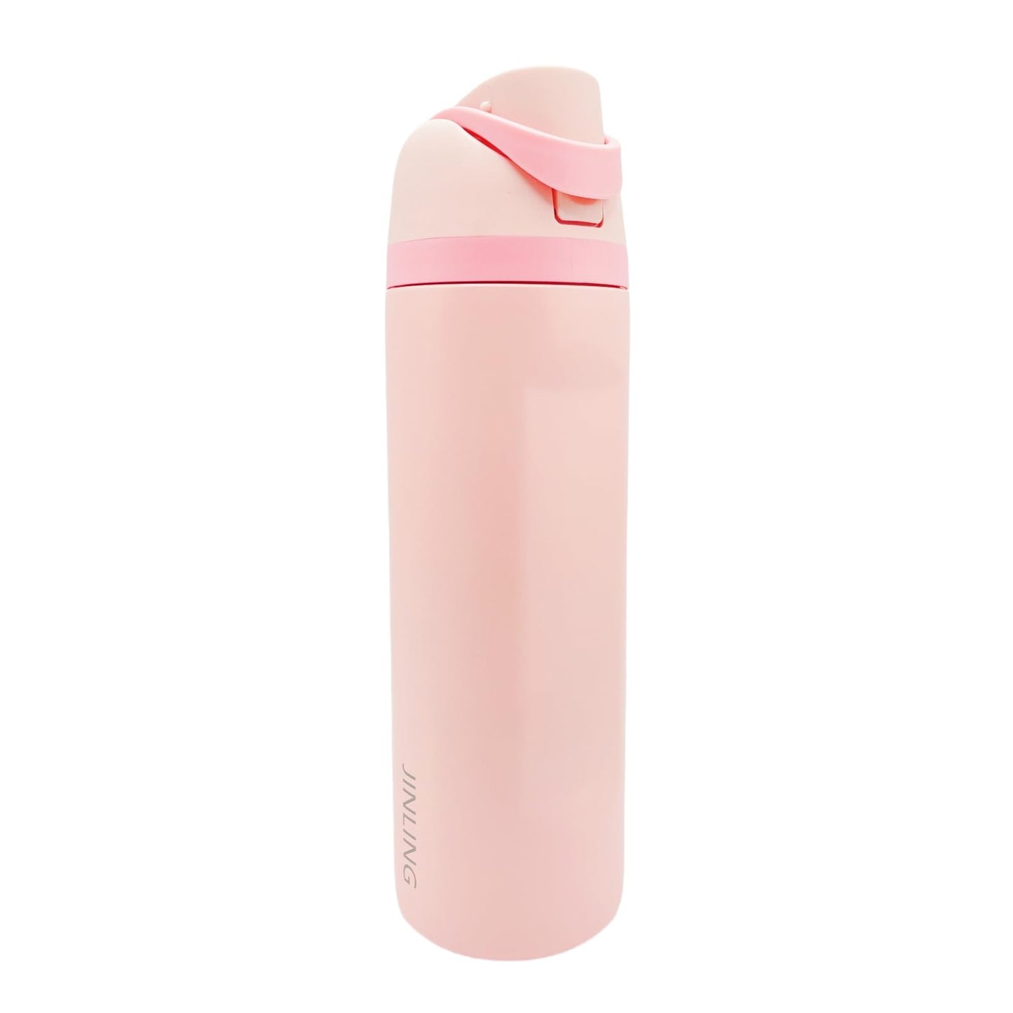 24oz Insulated Stainless Steel Water Bottle with Straw for Sports and Travel, BPA-Free Sports Water Bottle (Light Pink)