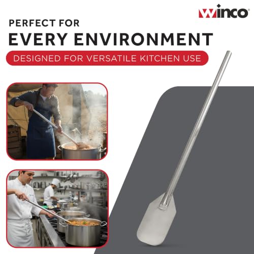 Winco 36-Inch Heavy-Duty Stainless Steel Mixing Paddle for Commercial Kitchens