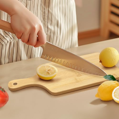 50 Pcs Bamboo Cutting Boards with Handles - Laser Engraving Ready Charcuterie Serving Trays for Kitchen & Gift