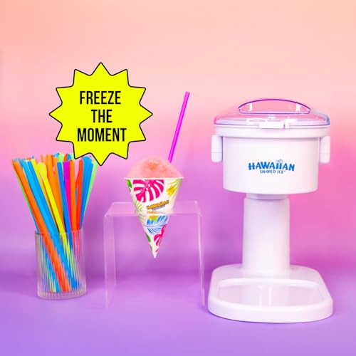Kid-Friendly Snow Cone Machine Kit with Syrup Flavors & Accessories