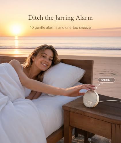White Noise Sleep Machine & Alarm Clock - Almond Beige