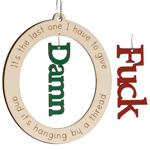 Funny Fuck Ornament 2025 - Exchange Funny Ornaments for Adults - Naughty Ugly Christmas Tree Hanging - Unique Christmas Ornaments, Dirty Santa Gifts for Adults