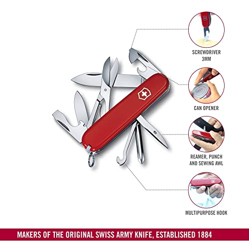 Victorinox Swiss Army Super Tinker Pocket Tool - Red, 14-Function Multi-Tool
