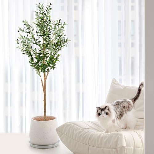 6ft Faux Olive Tree, Artificial Tree Indoor, High Imitation Silk