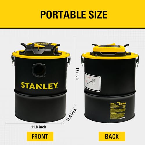 Portable Ash Vacuum Cleaner for Fireplaces and Pellet Stoves - 4 Gallon, 4 HP